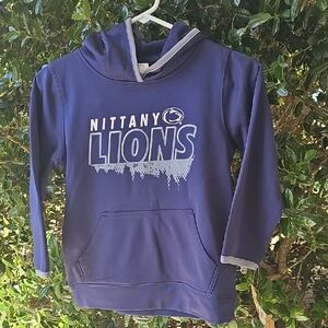 Size 6/7 Youth Small Nittany Lions Kids Hoodie Blue Poly Pullover Penn State